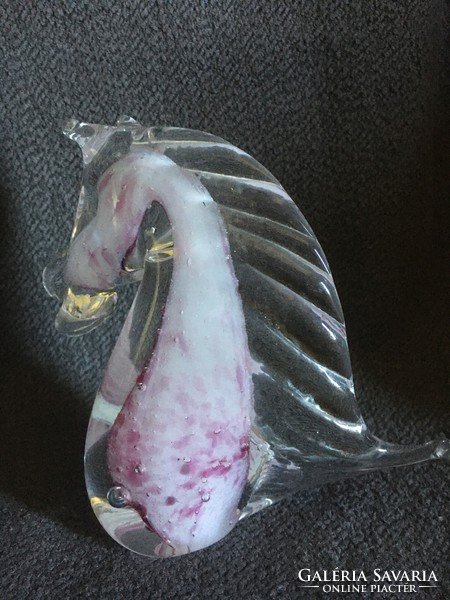 Special murano somerso glass horse!! Flawless!!! 12.5 X 12 cm!!!