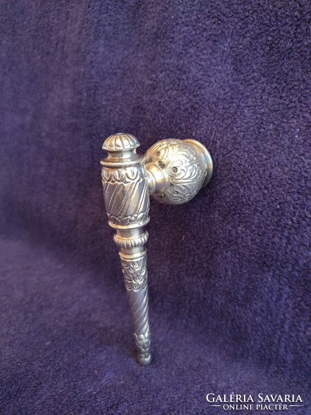 Silver opium pipe