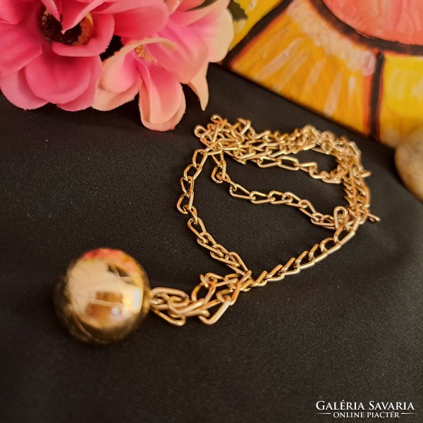 Gold-plated necklace 80 cm