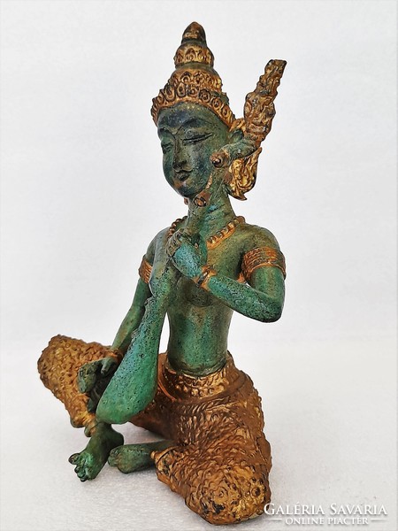 Gyönyörű Thai bronz félakt szobor