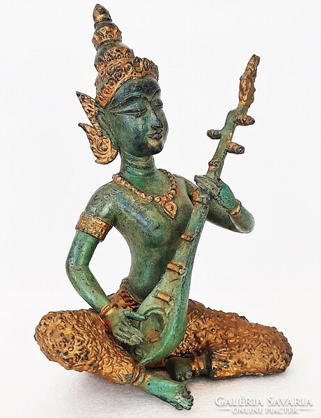 Beautiful Thai bronze semi-naked statue