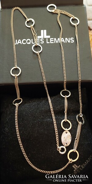 Italian Cassetti design long silver necklace