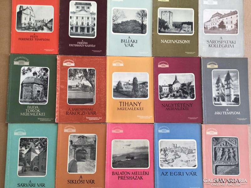 A teljes Műemlékeink sorozat 77 kötet szép állapotban