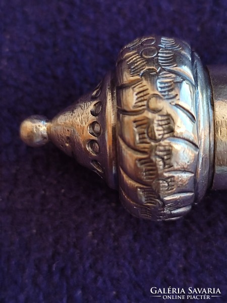 Judaica silver megilla, ester scroll holder