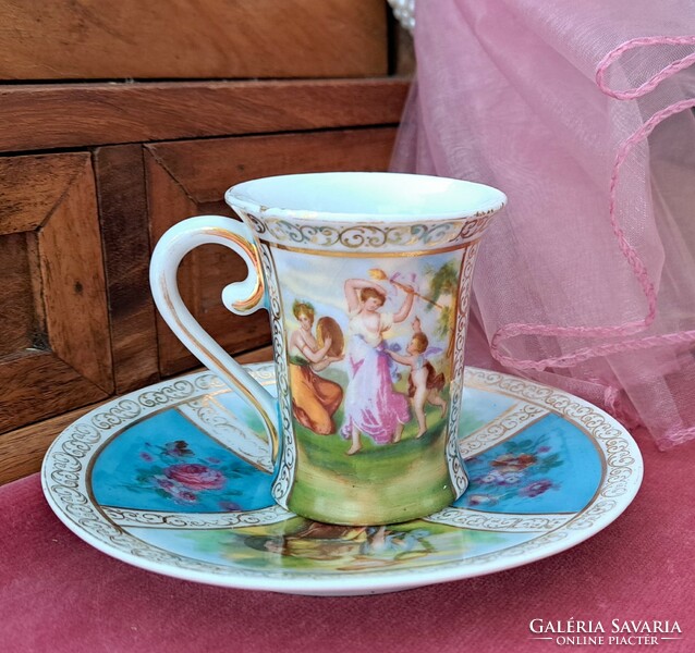 Antik Schierholz Plause porcelán kávés csésze