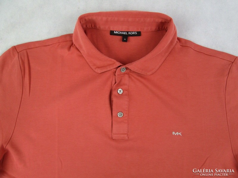 Original michael kors (l / xl) sporty short sleeve men's collar t-shirt