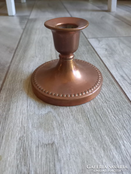 Gorgeous antique copper candle holder (7.5x9.5 cm)