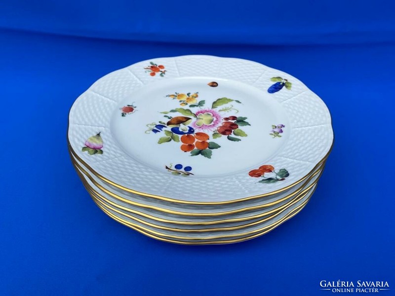 Herend fruit patterned flat plates