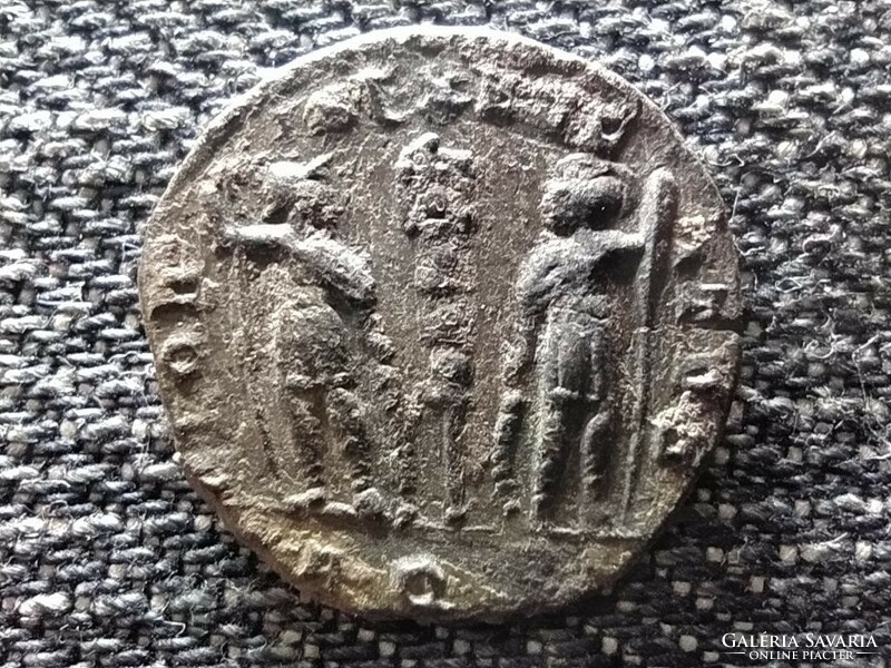 Római Birodalom II. Constantius (337-361) Follis ritka RIC 145 GLORIA EXERCITVS AQP (id45057)