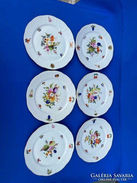 Herend fruit patterned flat plates