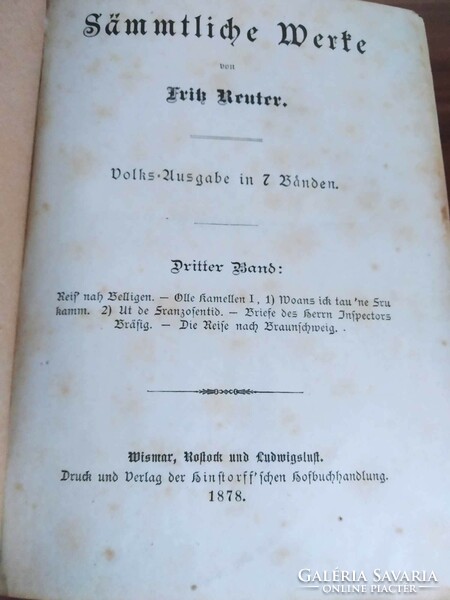 Book in German with Gothic letters, 1878 edition