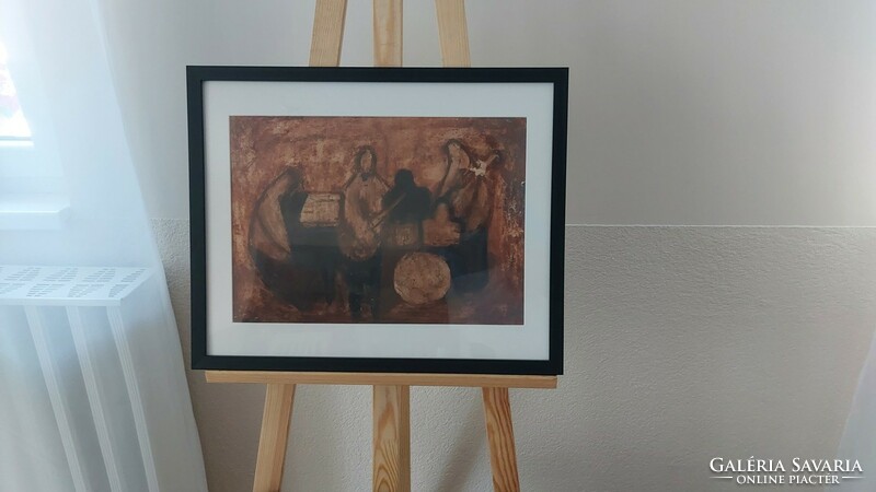 (k) Szép festmény Gyenes Gittá jelzéssel 53x43 cm kerettel