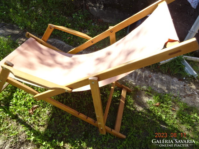 Wooden frame lounger from the 1950s. Jokai.