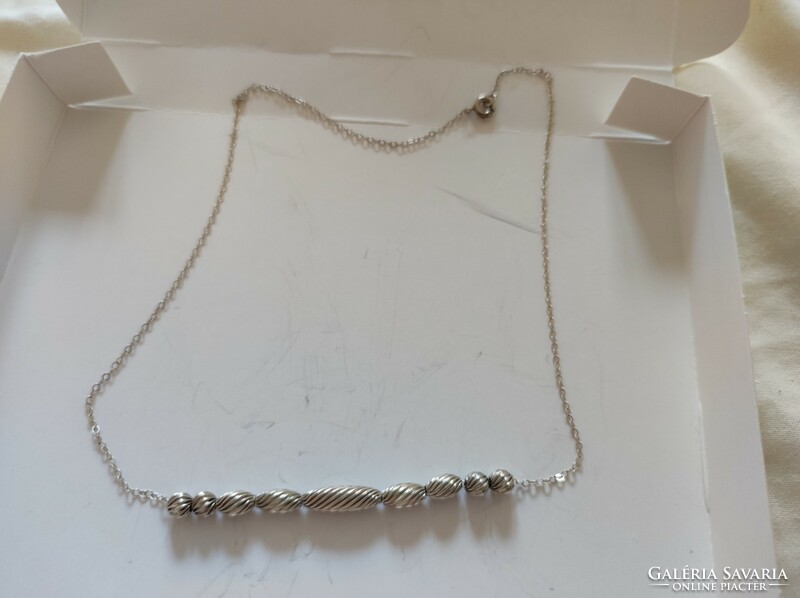 Israeli silver necklace with blue amethyst stones