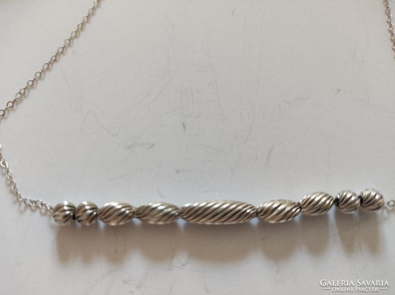 Izraeli ezüst nyaklánc-nyakék amatiszt kövekkel