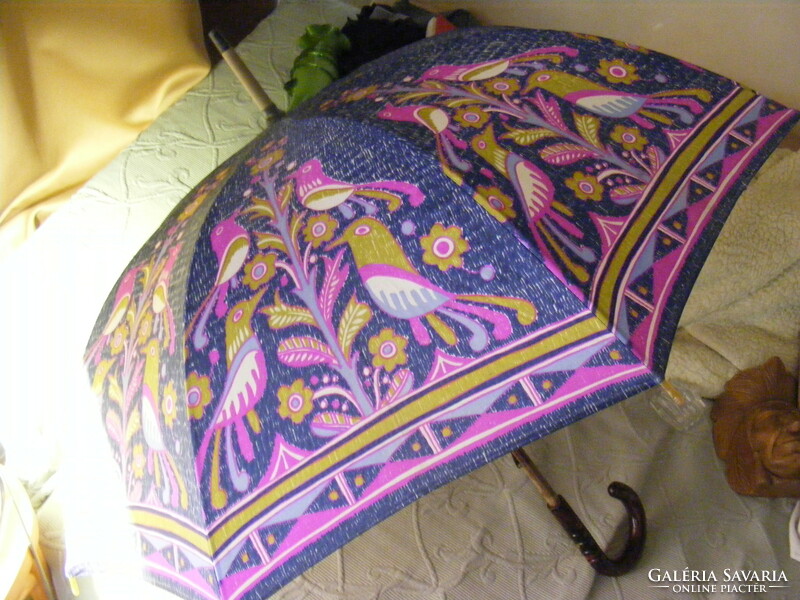 Vintage francia Neyrat Autun esernyő - madaras kupola alakú női esernyő 70-es évek