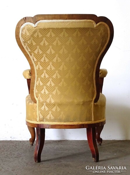 1N795 antique large neo-baroque armchair with armrests