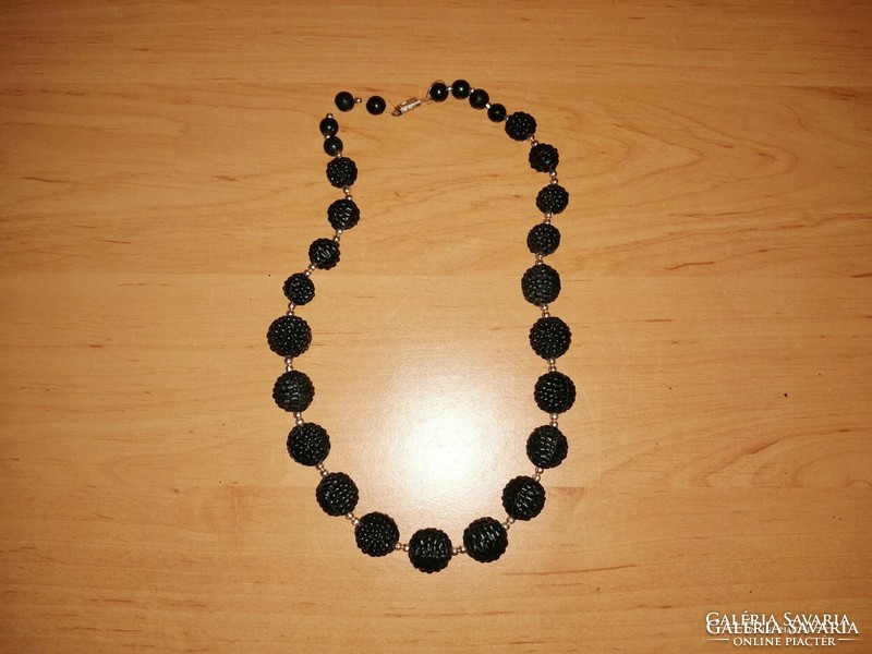 Vintage fekete szeder nyaklánc 50 cm (1)
