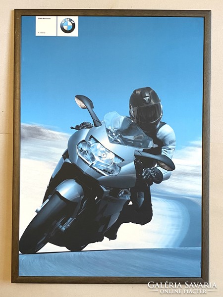 BMW K 1200 S NAGYMÉRETŰ MOTOR PLAKÁT SZÉP KERETBEN 88 X 63 CM