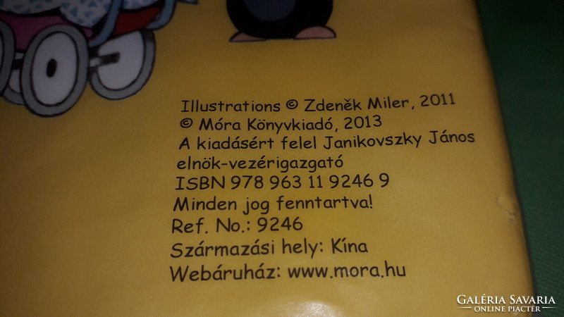 2013.Zdenek Miler : A kisvakond barátai Pancsolókönyv - képes mese könyv képek szerint MÓRA