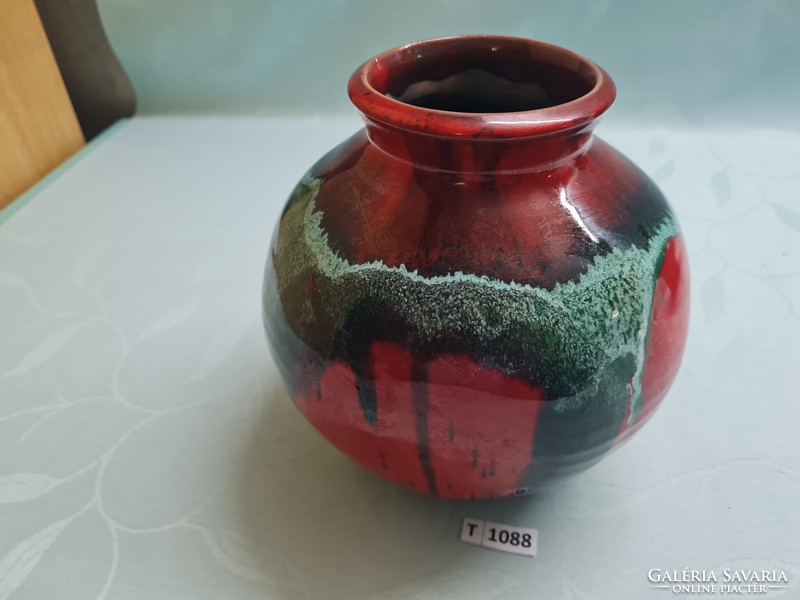 T1088 Kerámia gömb váza 19 cm