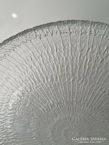 Finn Iittala jégüveg lapos kínáló - Tapio Wirkkala Solaris design