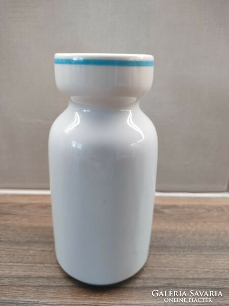 Alföldi retro vase, with a light blue stripe, in perfect condition