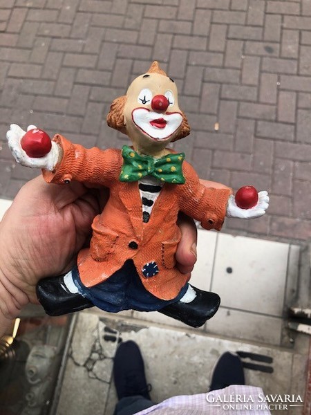 Ceramic clown figure, 1950s, size 14 cm, hand painted