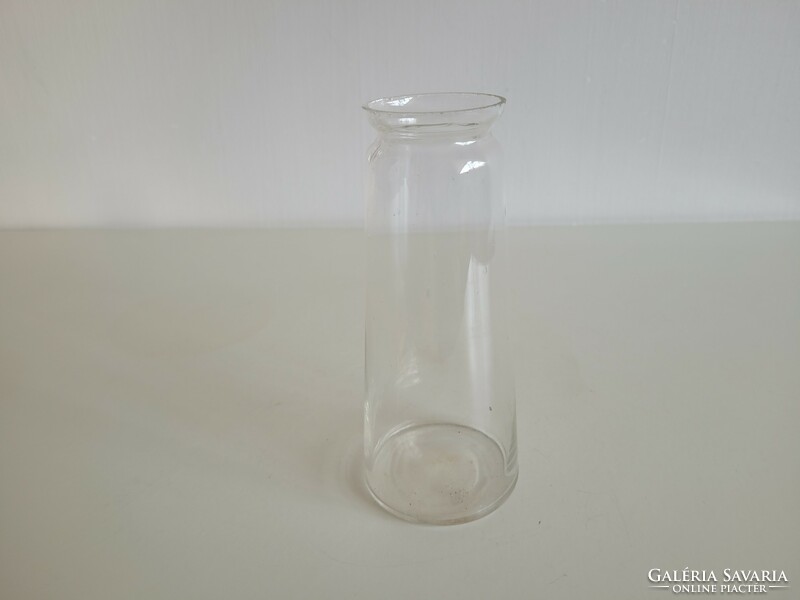 Old antique huta with a conical bottom, small-sized dunszt jam glass kitchen decoration
