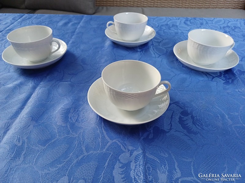 Beautiful 6-person Herend hot tea cappuccino cup with bottom and large tea pot. Also video