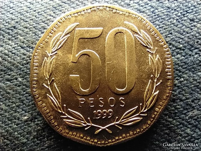 Chile bernardo o higgins 50 peso 1999 so unc from circulation line (id70142)