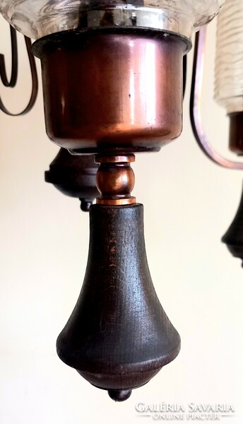 Art -Deco bronz csillár  mennyezeti lámpa ALKUDHATÓ