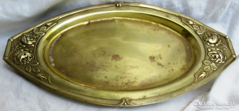 Old copper tray 25.8 x 14.5 cm
