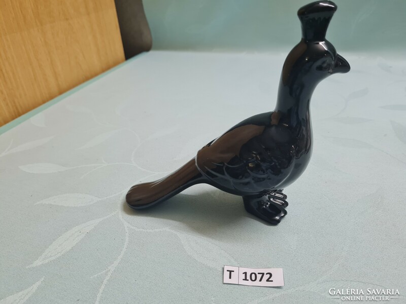 T1072 Kerámia Fekete madár 21 cm