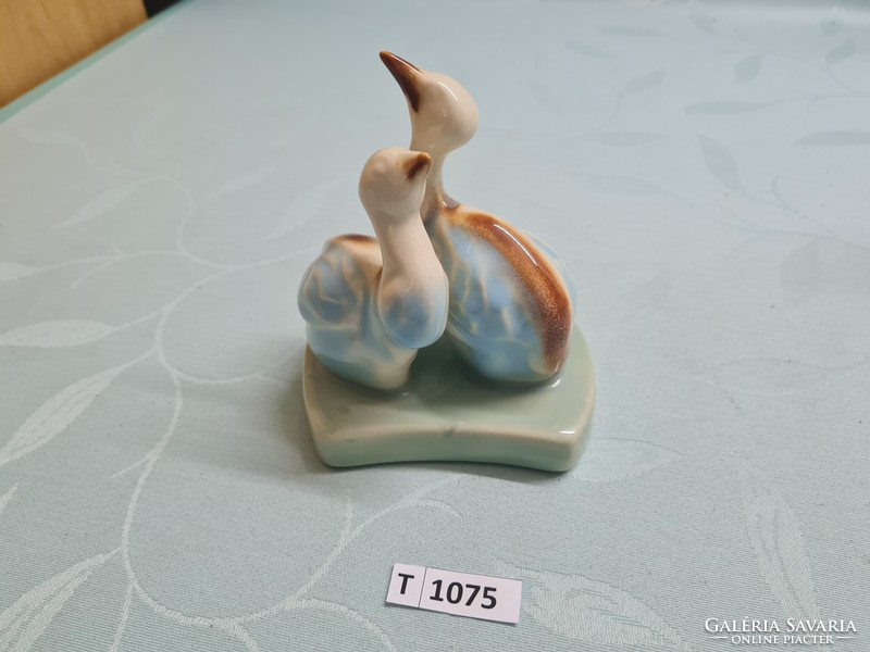 T1075 ceramic bird couple Russian 12 cm
