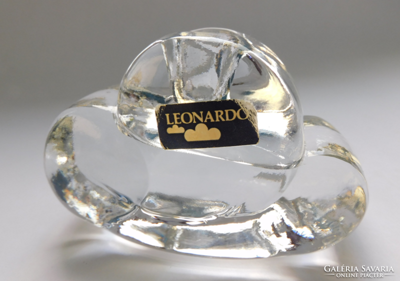 Vintage Leonardo tömör üveg felhő alakú gyertyatartó