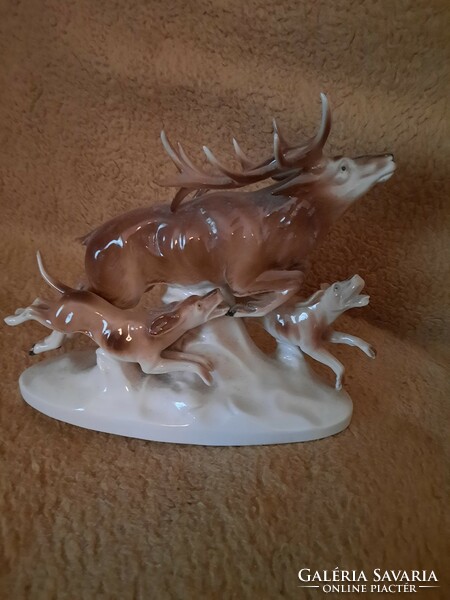 Fleeing deer GDR porcelain