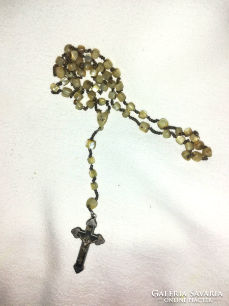 Pearl house, antique rosary, rosary, large holy reading book