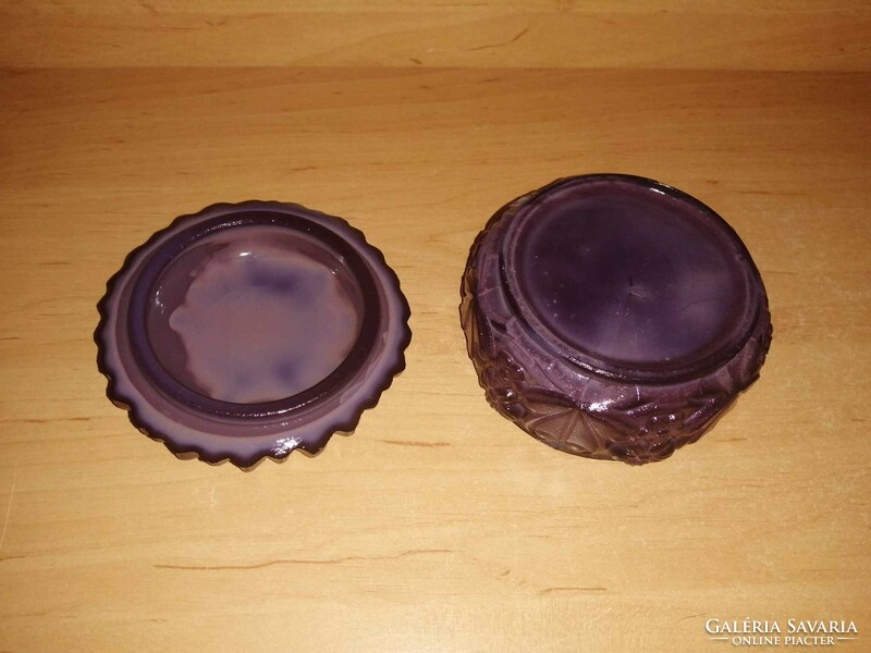 Purple curt schlevogt Czech Bohemian glass jewelry holder, bonbonnier, sugar holder (31/d)