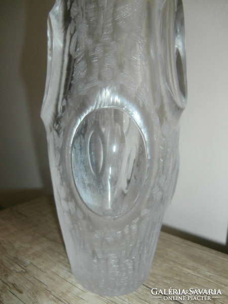 Scandinavian style ice glass effect vase