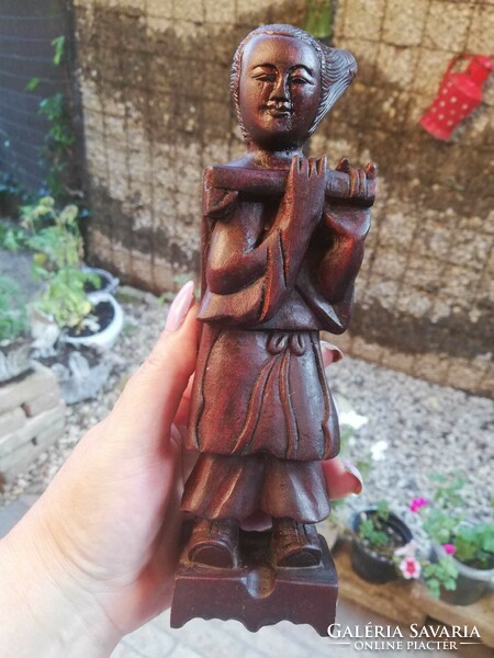 Eastern wooden statue 21 cm