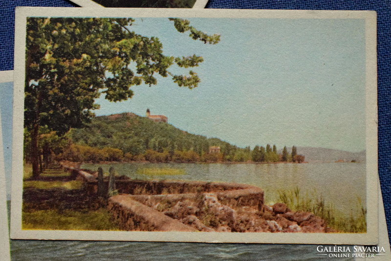 4 db Régi Balaton fotó képeslap  vitorlás verseny , hajó, Tihany...  postatiszta 60as évek