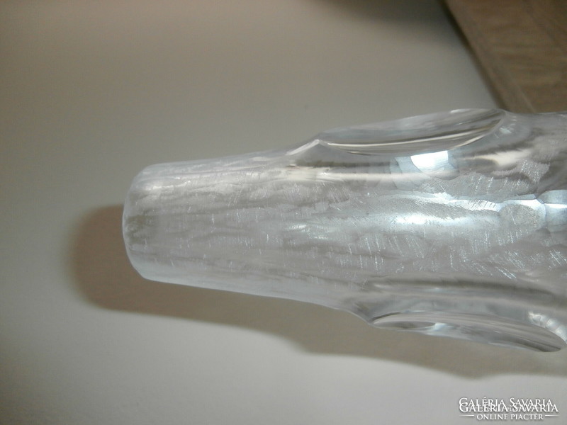 Scandinavian style ice glass effect vase