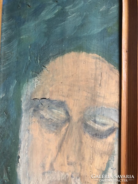 An old painting with an unknown sign