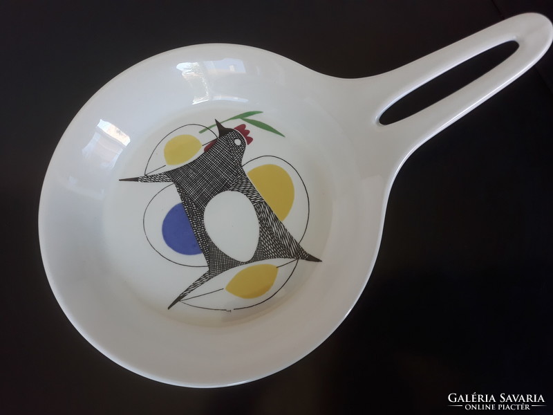 Vintage Figgjo Flint norvég design Tyúkos porcelán serpenyő