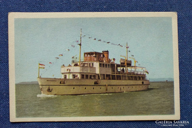 2db Régi Balaton fotó képeslap  Móricz Zsigmond motorhajó, sétahajó.  postatiszta 60as évek