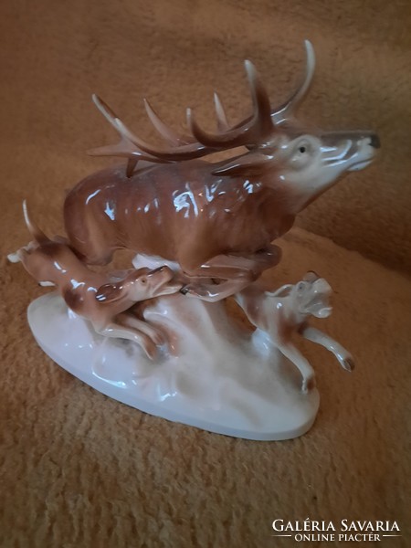 Fleeing deer GDR porcelain