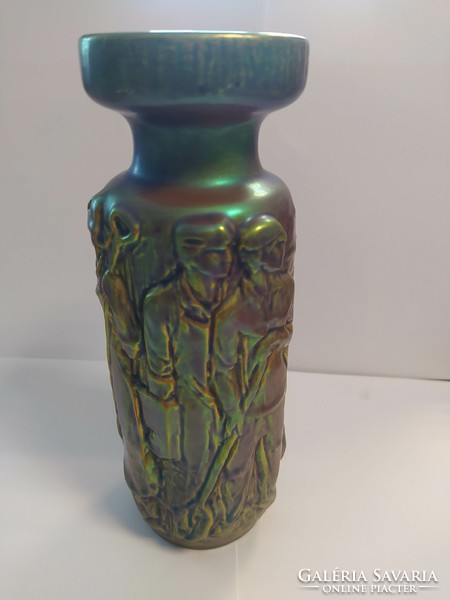 Zsolnay eozin glazed porcelain vase