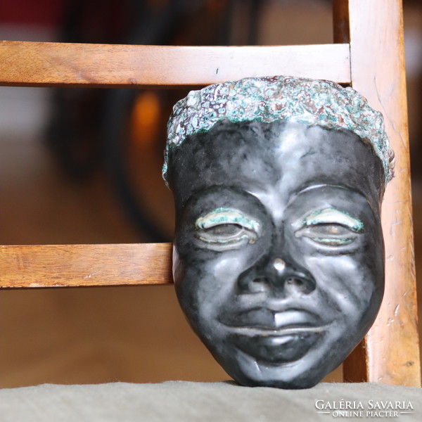 Art deco ceramic wall mask