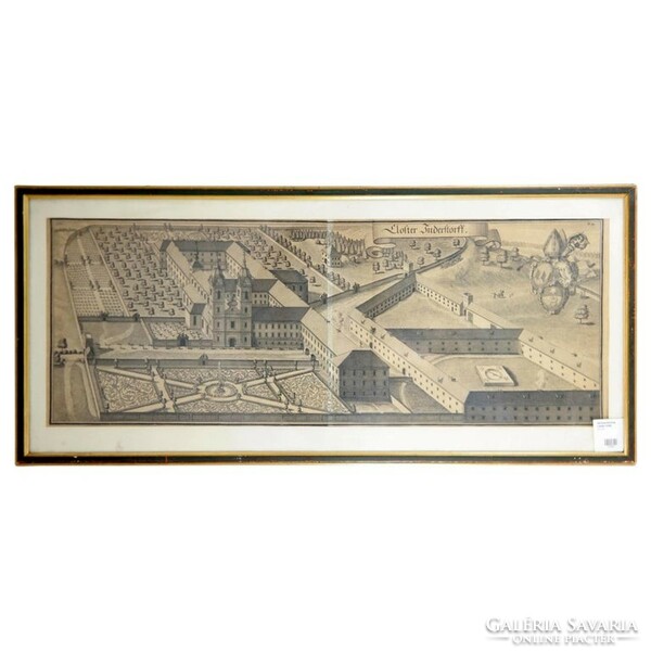 Michael wening (1645-1718): panoramic view of the garden etching - 3882
